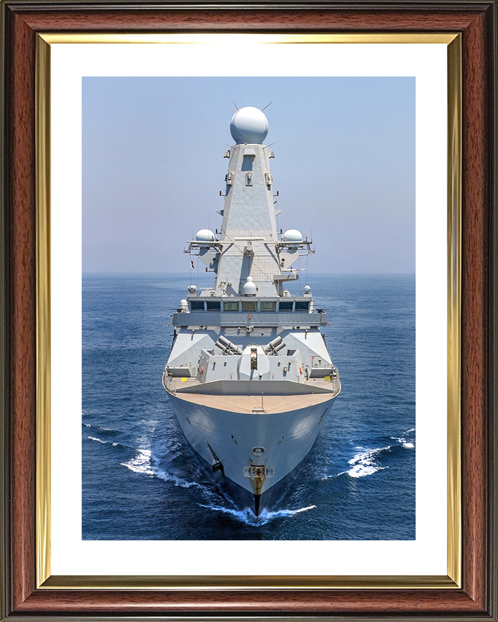 HMS Duncan (D37) Royal Navy Type 45 Destroyer High Bow View Photo Print Wall Art Decor Posters, Prints, & Visual Artwork Hampshire Prints 10 x 8 Classic Frame Yes