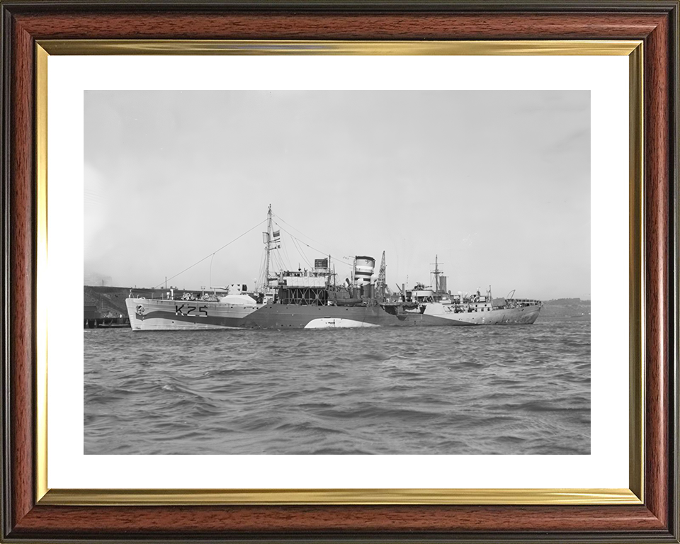 HMS Azalea (K25) Royal Navy Flower Class Corvette Port Side View Photo Print Wall Art Decor Posters, Prints, & Visual Artwork Hampshire Prints 10 x 8 Classic Frame Yes