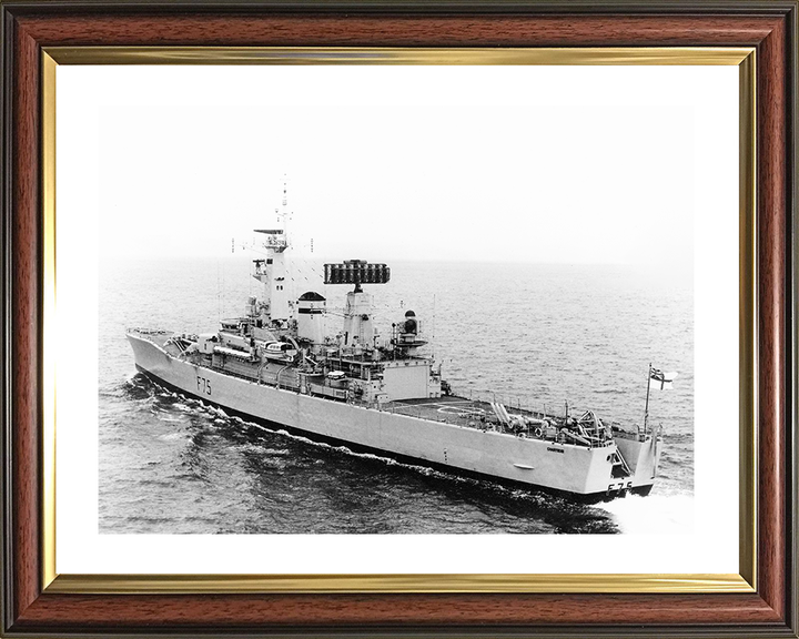 HMS Charybdis (F75) Royal Navy Leander Class Frigate Port Quarter View Photo Print Wall Art Decor Posters, Prints, & Visual Artwork Hampshire Prints 10 x 8 Classic Frame Yes
