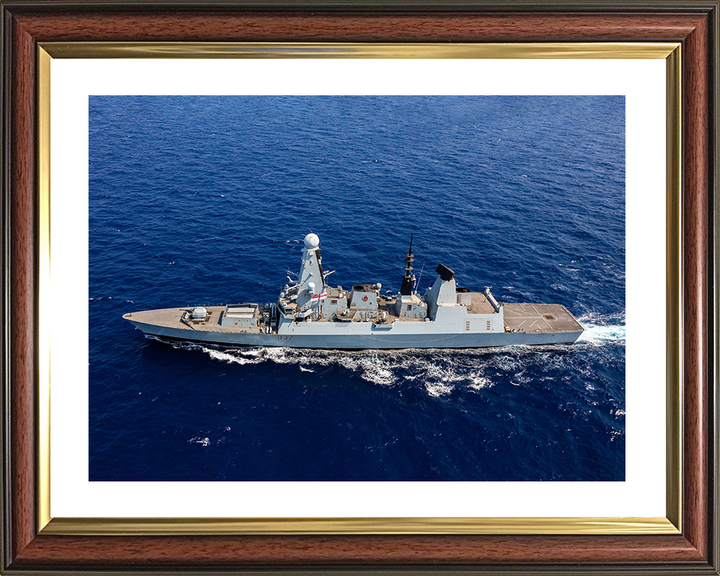 HMS Duncan (D37) Royal Navy Type 45 Destroyer Underway From Above Photo Print Wall Art Decor Posters, Prints, & Visual Artwork Hampshire Prints 10 x 8 Classic Frame Yes