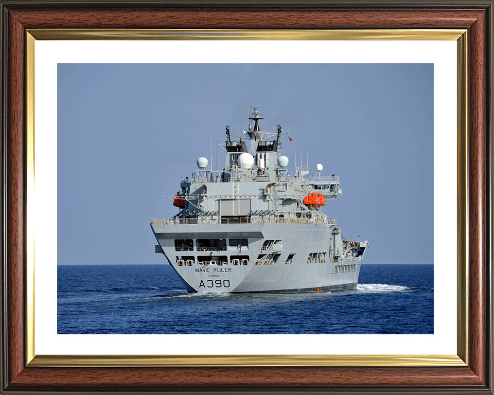 RFA Wave Ruler (A390) Photo Print - Stern View - Royal Fleet Auxiliary Wave Class Fleet Tanker Hampshire Prints 10 x 8 Classic Frame Yes