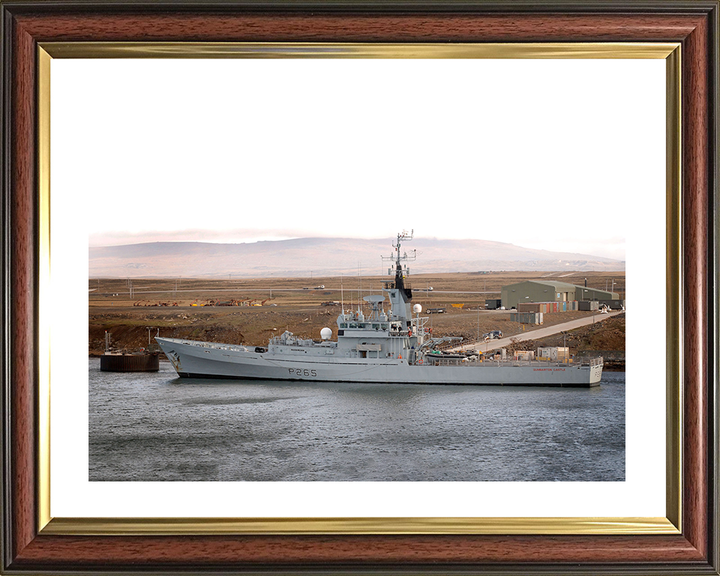 HMS Dumbarton Castle (P265) Royal Navy Castle Class Patrol Vessel Falklands Photo Print Wall Art Decor Posters, Prints, & Visual Artwork Hampshire Prints 10 x 8 Classic Frame Yes