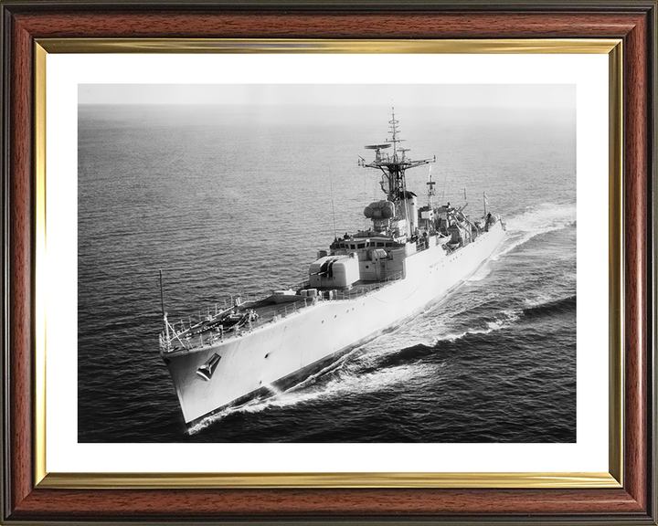 HMS Tenby (F65) Photo Print - At Sea 1963 - Royal Navy Whitby Class Frigate Hampshire Prints 10 x 8 Classic Frame Yes