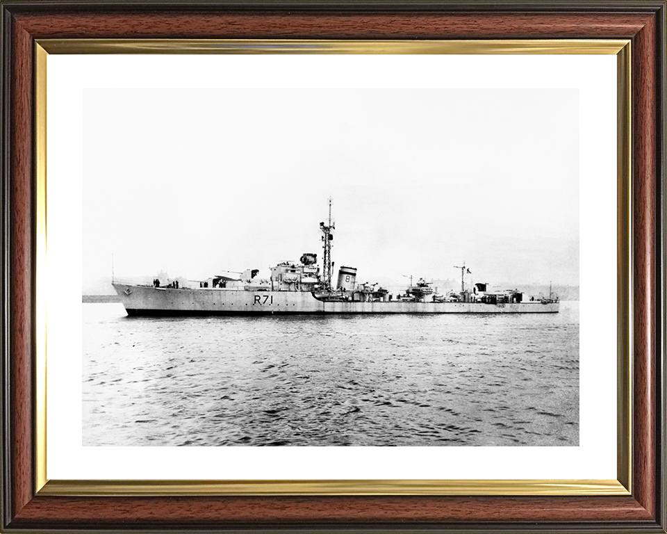 HMS Constance (R71) Royal Navy C Class Destroyer Port Beam View Photo Print Wall Art Decor Posters, Prints, & Visual Artwork Hampshire Prints 10 x 8 Classic Frame Yes