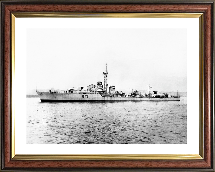 HMS Constance (R71) Royal Navy C Class Destroyer Port Beam View Photo Print Wall Art Decor Posters, Prints, & Visual Artwork Hampshire Prints 10 x 8 Classic Frame Yes