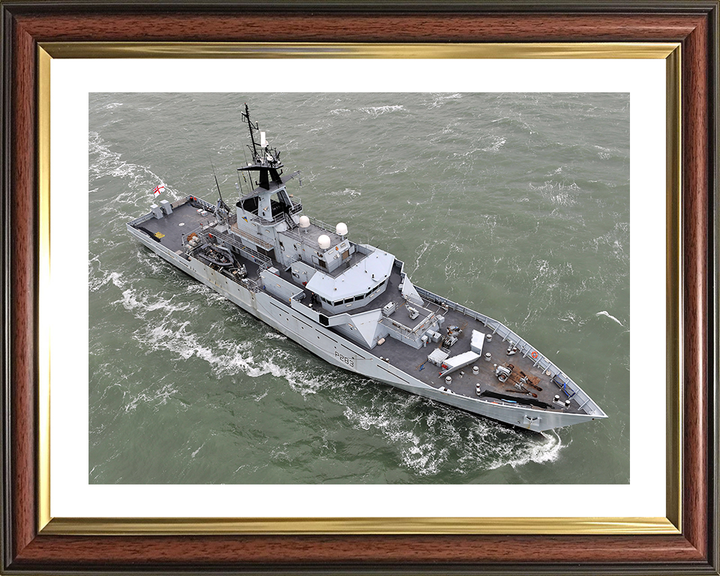 HMS Mersey (P283) Photo Print - At Sea 2013 - Royal Navy River Class Patrol Vessel Hampshire Prints 10 x 8 Classic Frame Yes