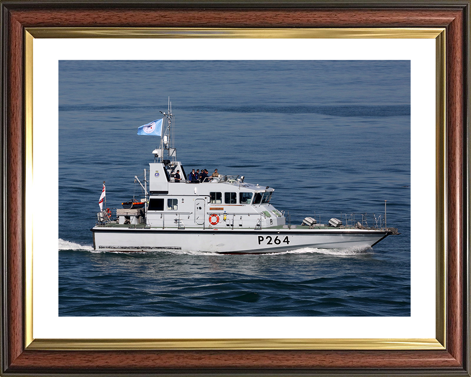 HMS Archer (P264) Photo Print - at sea 2018 - Royal Navy Archer Class P2000 Patrol Vessel Posters, Prints, & Visual Artwork Hampshire Prints 10 x 8 Classic Frame Yes