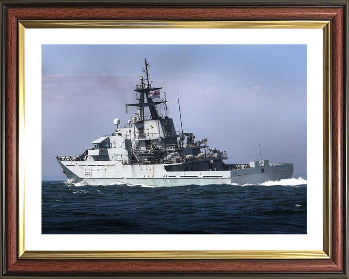 HMS Mersey (P283) Photo Print - Port Quarter View - Royal Navy River Class Patrol Vessel Hampshire Prints 10 x 8 Classic Frame Yes