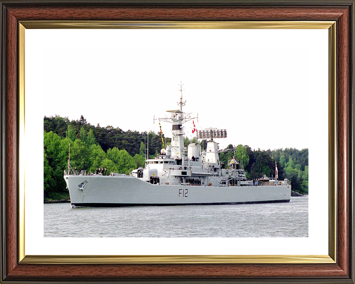 HMS Achilles (F12) Royal Navy Leander Class Frigate Photo Print Warship Wall Art Posters, Prints, & Visual Artwork Hampshire Prints 10 x 8 Classic Frame Yes