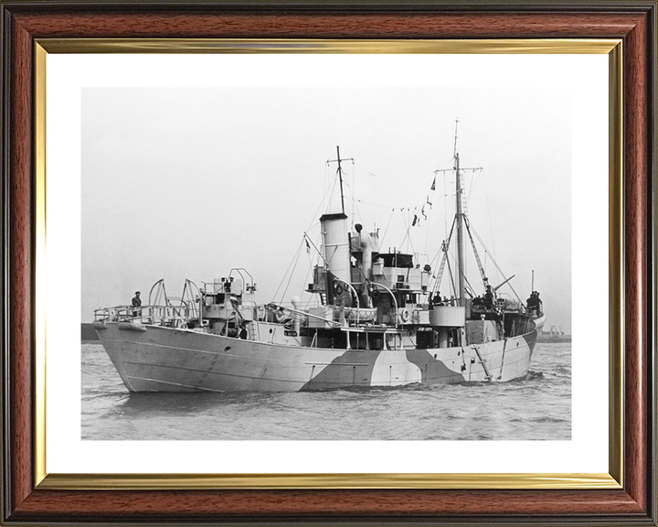 HMS Bream (T306) Royal Navy Fish Class Trawler Port Side View Photo Print Wall Art Decor Posters, Prints, & Visual Artwork Hampshire Prints 10 x 8 Classic Frame Yes