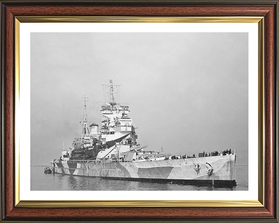 HMS Howe 32 Royal Navy King George V class battleship Photo Print or Framed Print - Hampshire Prints