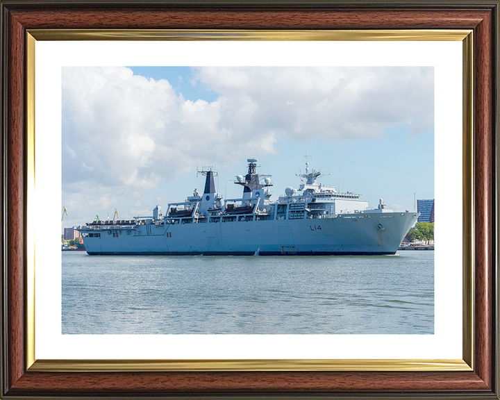 HMS Albion (L14) Royal Navy Albion Class Amphibious Ship Low Starboard View Photo Print Wall Art Naval Decor Posters, Prints, & Visual Artwork Hampshire Prints 10 x 8 Classic Frame Yes