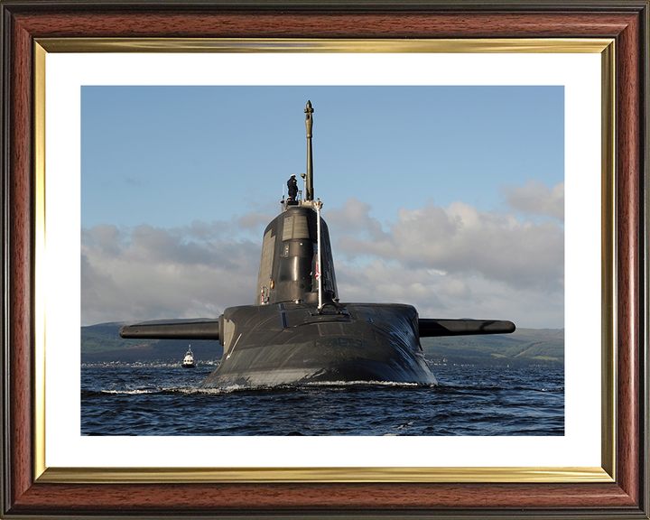 HMS Ambush (S120) Photo Print - Bow View 2012 - Royal Navy Astute Class Submarine Hampshire Prints 10 x 8 Classic Frame Yes