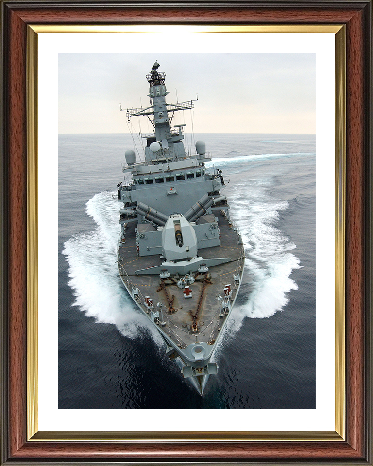 HMS Montrose (F236) Photo Print - Bow View 2005 - Royal Navy Type 23 Frigate Hampshire Prints 10 x 8 Classic Frame Yes