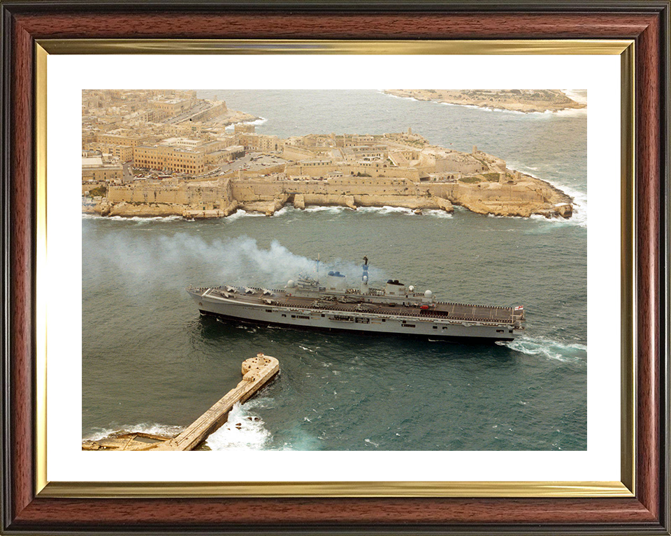 HMS Illustrious (R06) Photo Print - Malta 2000 - Royal Navy Invincible Class Aircraft Carrier