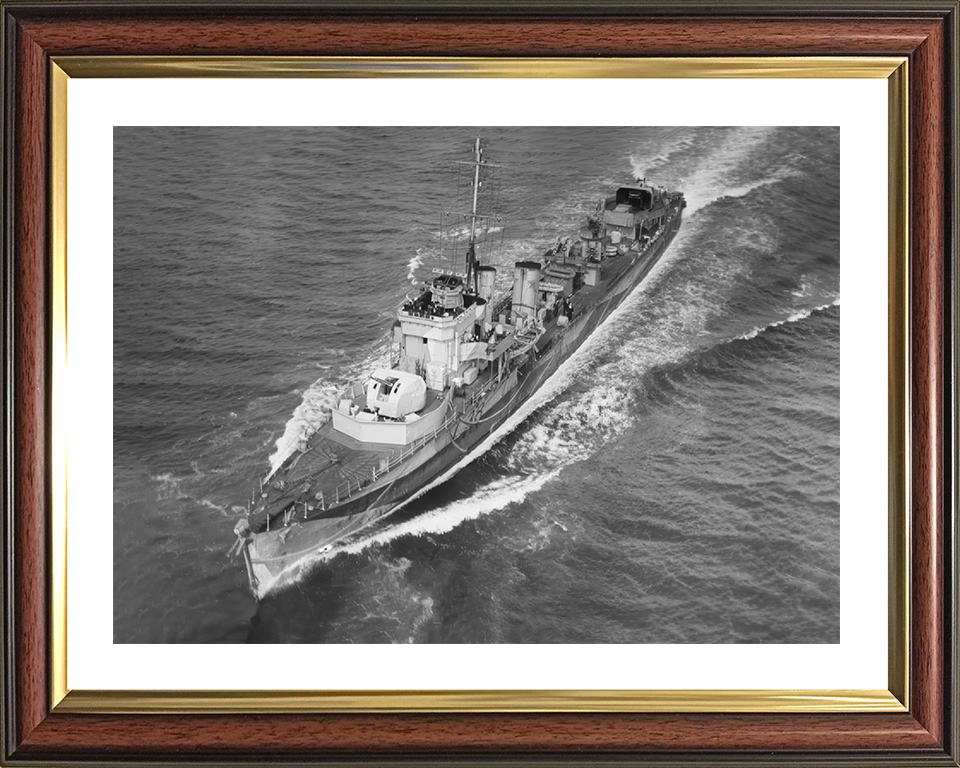 HMS Vanity (D28) Photo Print - At Sea 1942 - Royal Navy V Class Destroyer Hampshire Prints 10 x 8 Classic Frame Yes