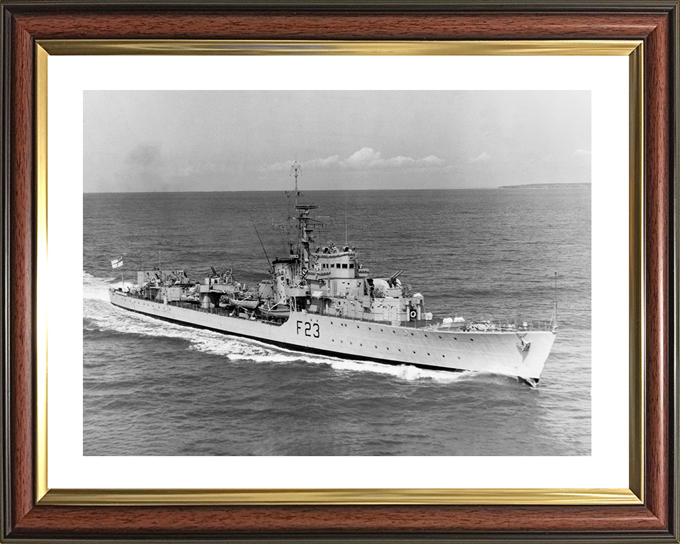 HMS Teazer (F23) Photo Print - At Sea 1955 - Royal Navy Type 16 Frigate Posters, Prints, & Visual Artwork Hampshire Prints 10 x 8 Classic Frame Yes