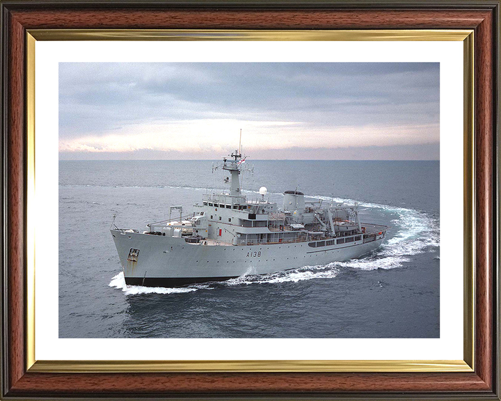 HMS Herald (H138) Photo Print - At Sea 1996 - Royal Navy Hecla Class Survey Vessel
