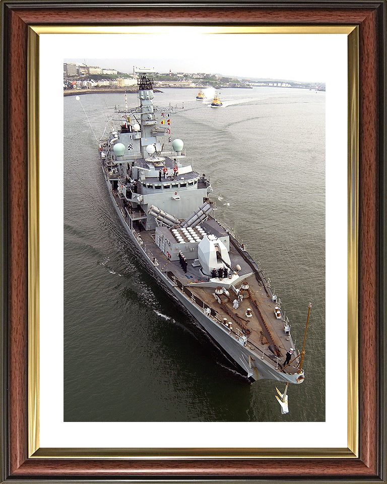 HMS Norfolk (F230) Photo Print - Plymouth - Royal Navy Type 23 Frigate Hampshire Prints 10 x 8 Classic Frame Yes