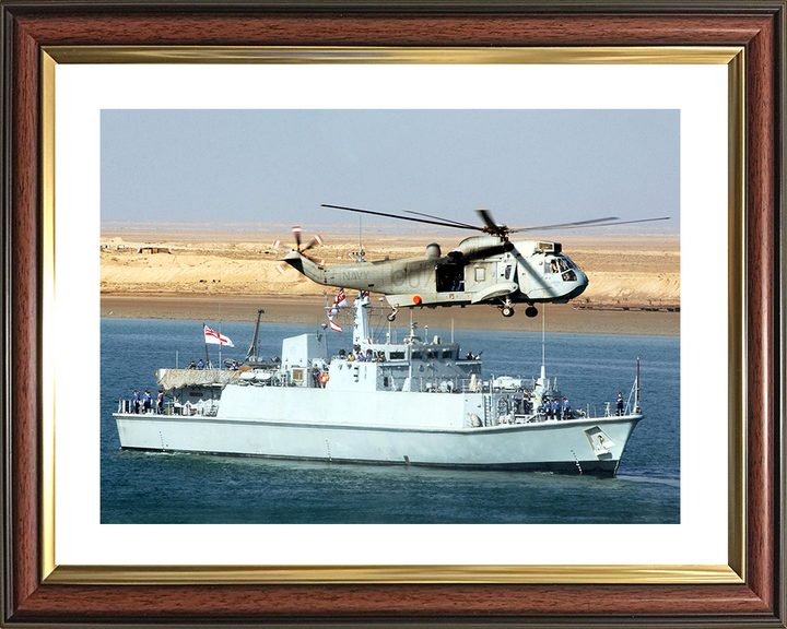 HMS Sandown (M101) Photo Print - Arabian Gulf 2003 - Royal Navy Sandown Class Minehunter Hampshire Prints 10 x 8 Classic Frame Yes