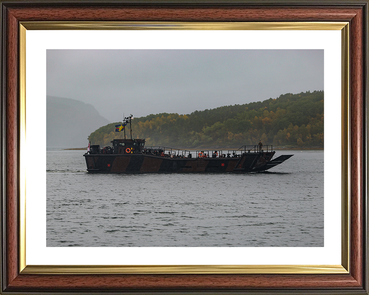 Royal Marine Landing Craft Utility (LCU) Underway Norway Photo Print - CLR Armoured Support Group Hampshire Prints 10 x 8 Classic Frame Yes