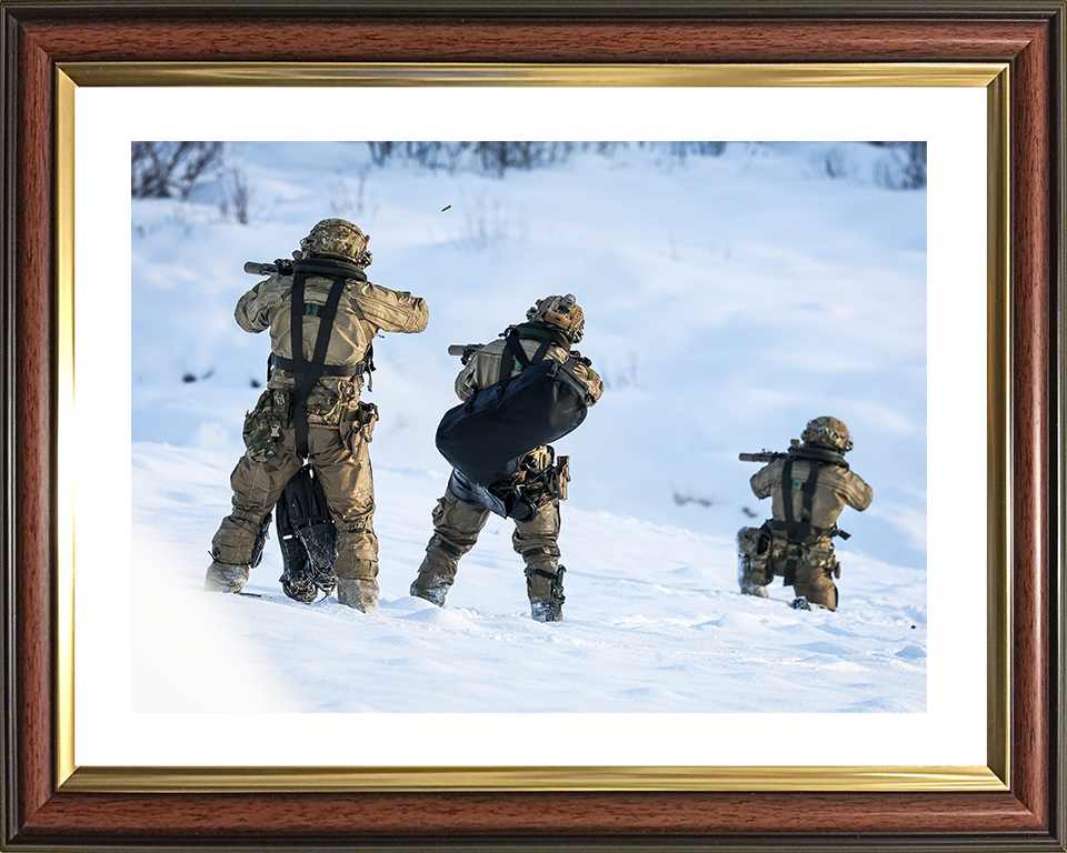 Royal Marines beach assault live firing Photo Print 30 Commando Wall Art Military Decor UK Poster Posters, Prints, & Visual Artwork Hampshire Prints 10 x 8 Classic Frame Yes