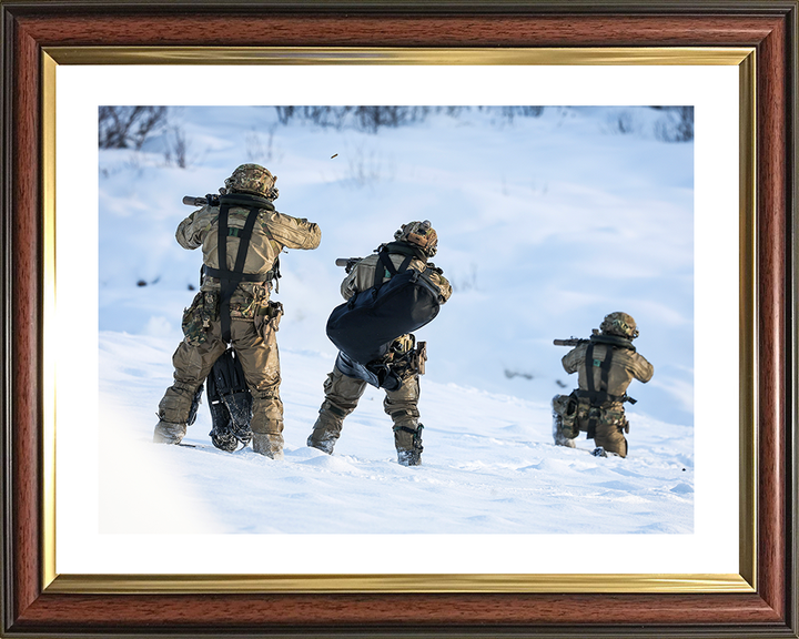 Royal Marines beach assault live firing Photo Print 30 Commando Wall Art Military Decor UK Poster Posters, Prints, & Visual Artwork Hampshire Prints 10 x 8 Classic Frame Yes