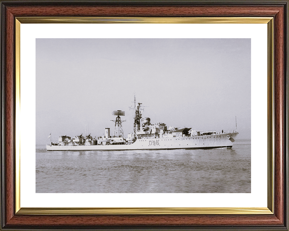 HMS Crossbow (G96) Royal Navy Weapon Class Destroyer Starboard Bow View Photo Print Wall Art Decor Posters, Prints, & Visual Artwork Hampshire Prints 10 x 8 Classic Frame Yes