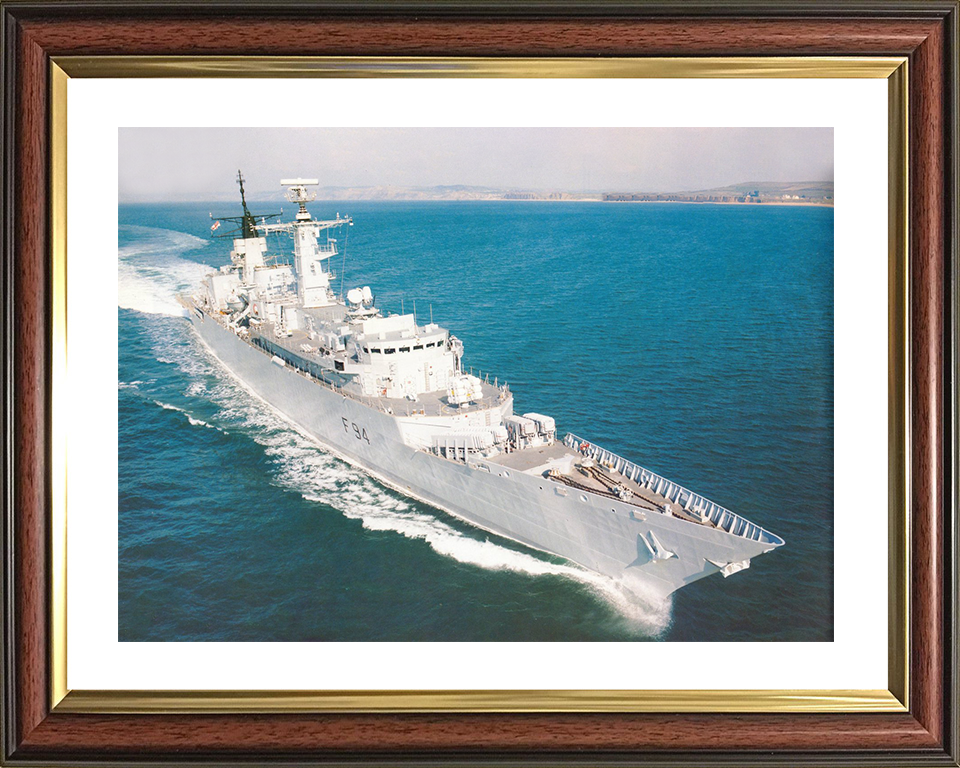 HMS Brave (F94) Royal Navy Type 22 Frigate High Starboard Bow View Photo Print Wall Art Decor Posters, Prints, & Visual Artwork Hampshire Prints 10 x 8 Classic Frame Yes