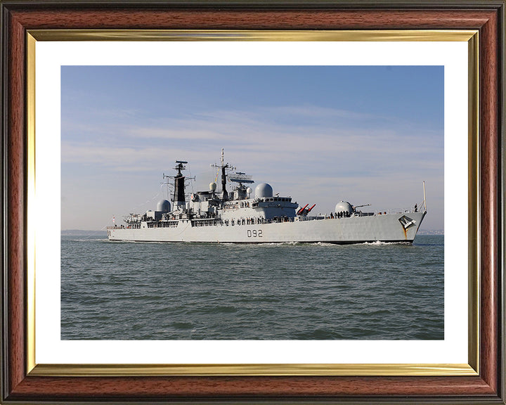HMS Liverpool (D92) Photo Print - Entering Portsmouth - Royal Navy Type 42 Destroyer Hampshire Prints 10 x 8 Classic Frame Yes