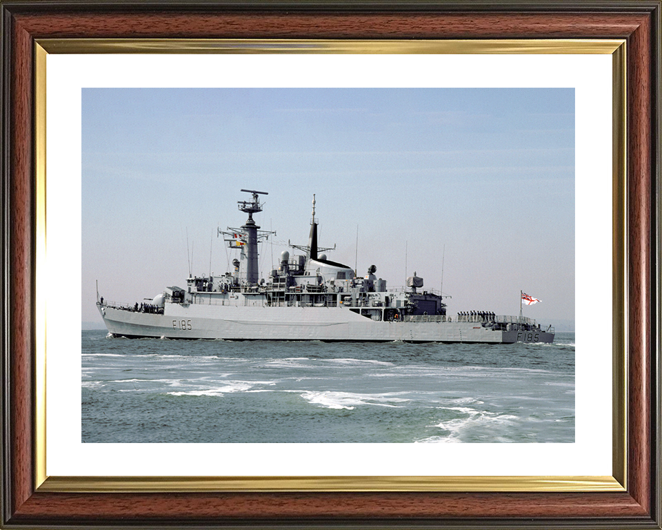 HMS Avenger (F185) Royal Navy Type 21 Frigate Leaving Harbour Photo Print Wall Art Decor Posters, Prints, & Visual Artwork Hampshire Prints 10 x 8 Classic Frame Yes