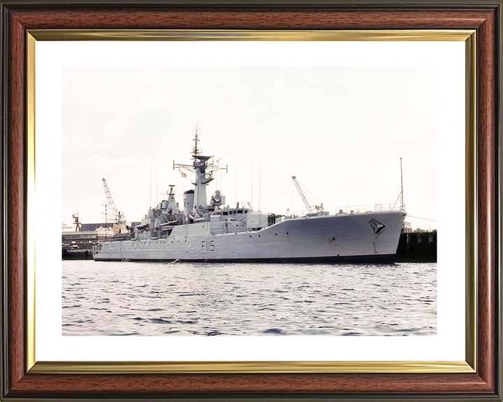 HMS Berwick (F115) Royal Navy Rothesay Class Frigate Portsmouth 1983 Photo Print Wall Art Decor Posters, Prints, & Visual Artwork Hampshire Prints 10 x 8 Classic Frame Yes