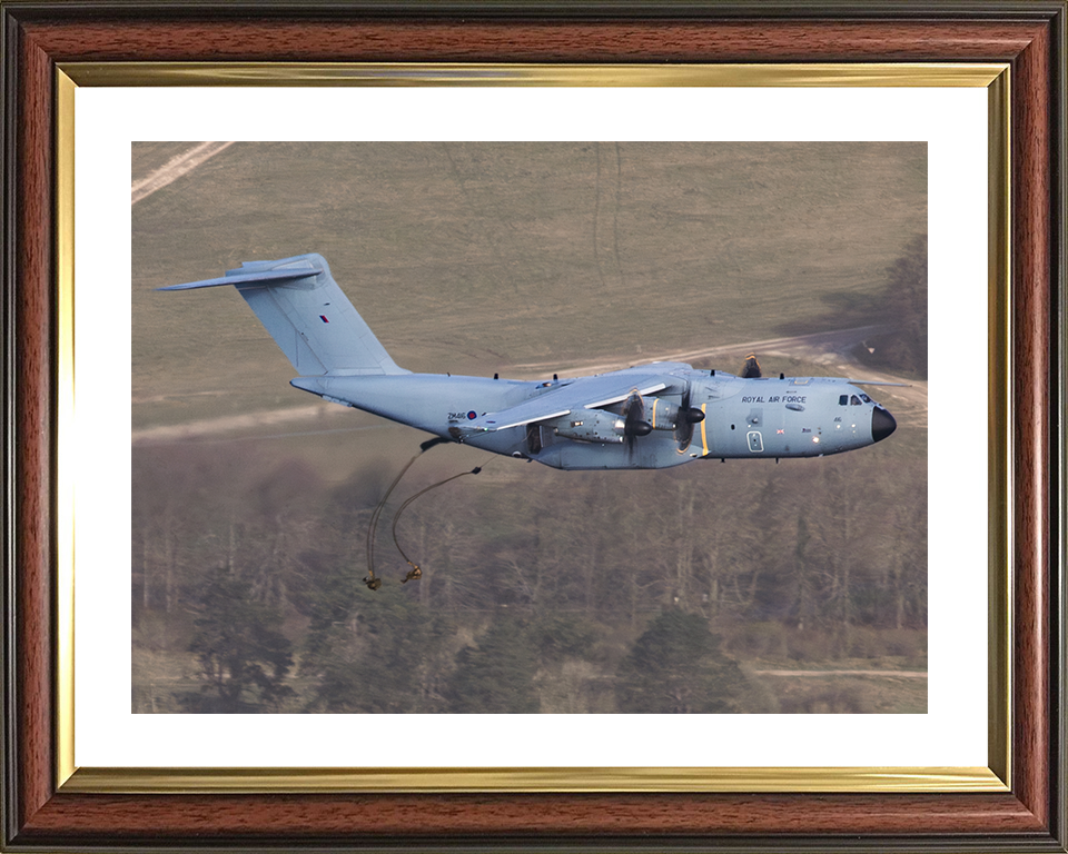 RAF A400M Atlas Dropping Parachute Regiment Soldiers Photo Print Royal Air Force Aircraft Wall Art Posters, Prints, & Visual Artwork Hampshire Prints 10 x 8 Classic Frame Yes