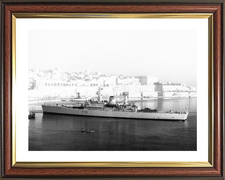 HMS Euryalus (F15) Photo Print - Malta 1971 - Royal Navy Leander Class Frigate Hampshire Prints 10 x 8 Classic Frame Yes