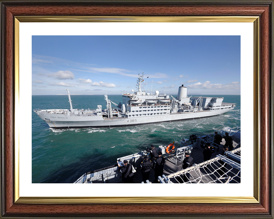 RFA Fort Rosalie (A385) Photo Print - RAS 2007 - Royal Fleet Auxiliary Fort Rosalie Class Ship Posters, Prints, & Visual Artwork Hampshire Prints 10 x 8 Classic Frame Yes