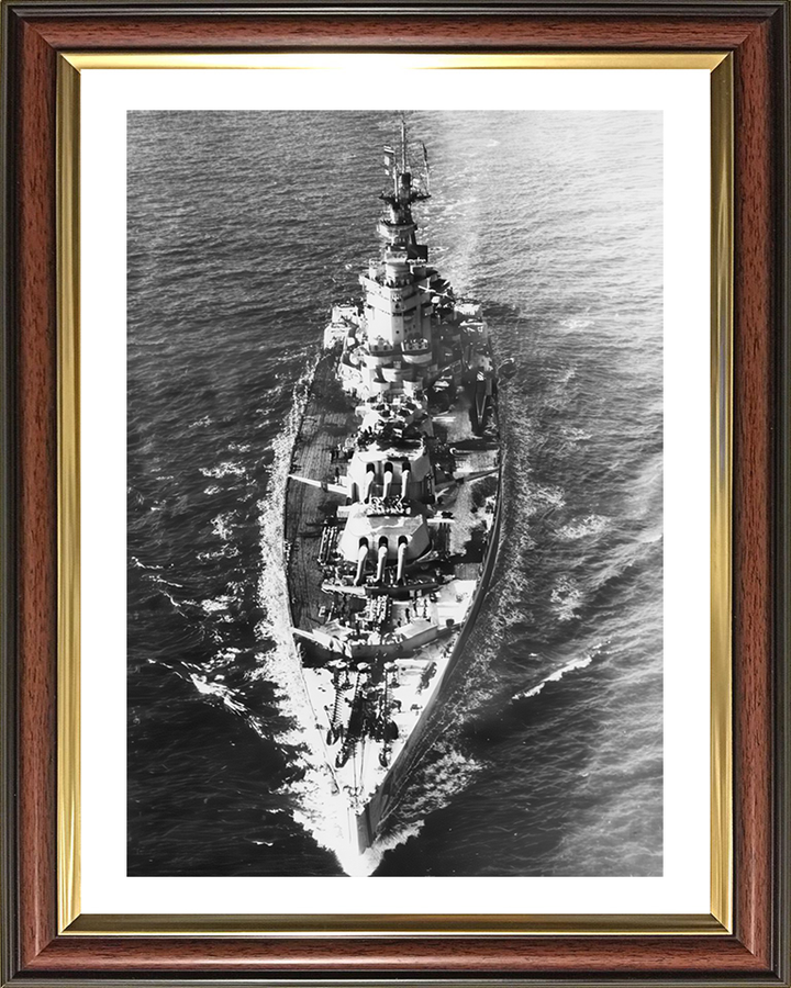 HMS Nelson (28) Photo Print - at sea - Royal Navy Nelson Class Battleship Hampshire Prints 10 x 8 Classic Frame Yes