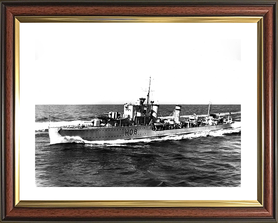 HMS Eclipse (H08) Photo Print - At Sea 1938 - Royal Navy E Class Destroyer Posters, Prints, & Visual Artwork Hampshire Prints 10 x 8 Classic Frame Yes