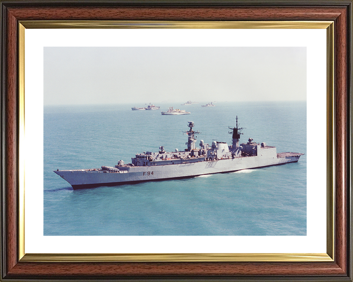 HMS Brave (F94) Royal Navy Type 22 Frigate Port Side View Photo Print Wall Art Decor Posters, Prints, & Visual Artwork Hampshire Prints 10 x 8 Classic Frame Yes
