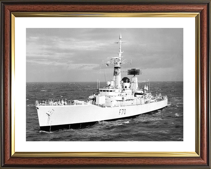 HMS Apollo (F70) Royal Navy Leander Class Frigate At Sea Photo Print Wall Art Decor Posters, Prints, & Visual Artwork Hampshire Prints 10 x 8 Classic Frame Yes