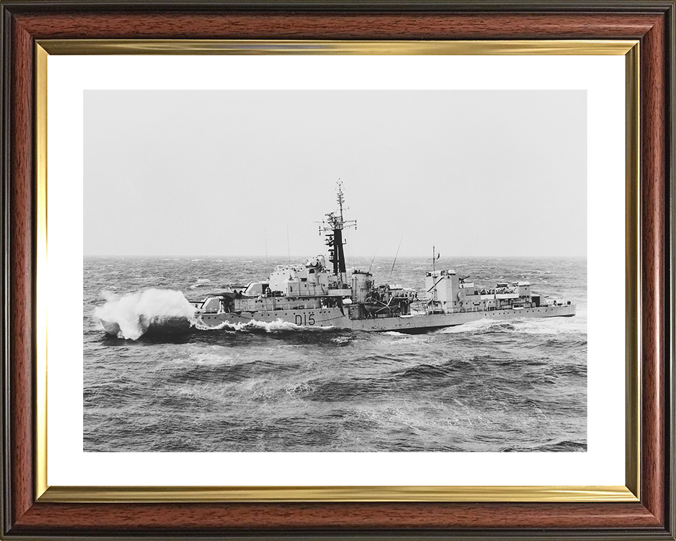HMS Cavendish (D15) Royal Navy C Class Destroyer In Rough Sea Photo Print Wall Art Decor Posters, Prints, & Visual Artwork Hampshire Prints 10 x 8 Classic Frame Yes