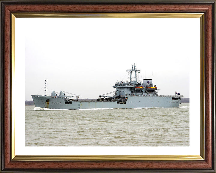 RFA Sir Bedivere (L3004) Photo Print - Port Beam View - Royal Fleet Auxiliary Round Table Class Ship Hampshire Prints 10 x 8 Classic Frame Yes