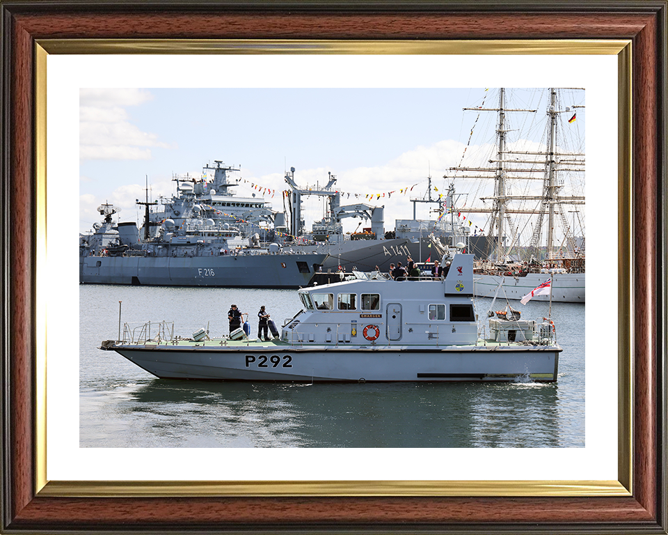HMS Charger (P292) Photo Print - Kiel Harbour 2022 - Royal Navy Archer Class Patrol Vessel Posters, Prints, & Visual Artwork Hampshire Prints 10 x 8 Classic Frame Yes