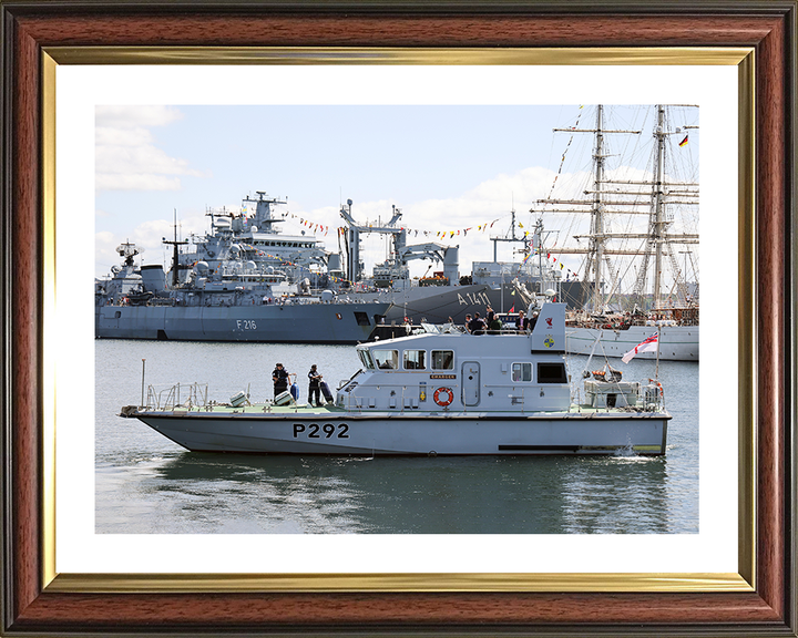 HMS Charger (P292) Photo Print - Kiel Harbour 2022 - Royal Navy Archer Class Patrol Vessel Posters, Prints, & Visual Artwork Hampshire Prints 10 x 8 Classic Frame Yes