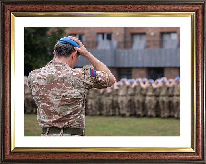 Coldstream Guards Don UN Berets 2025 Photo Print - British Army Hampshire Prints 10 x 8 Classic Frame Yes