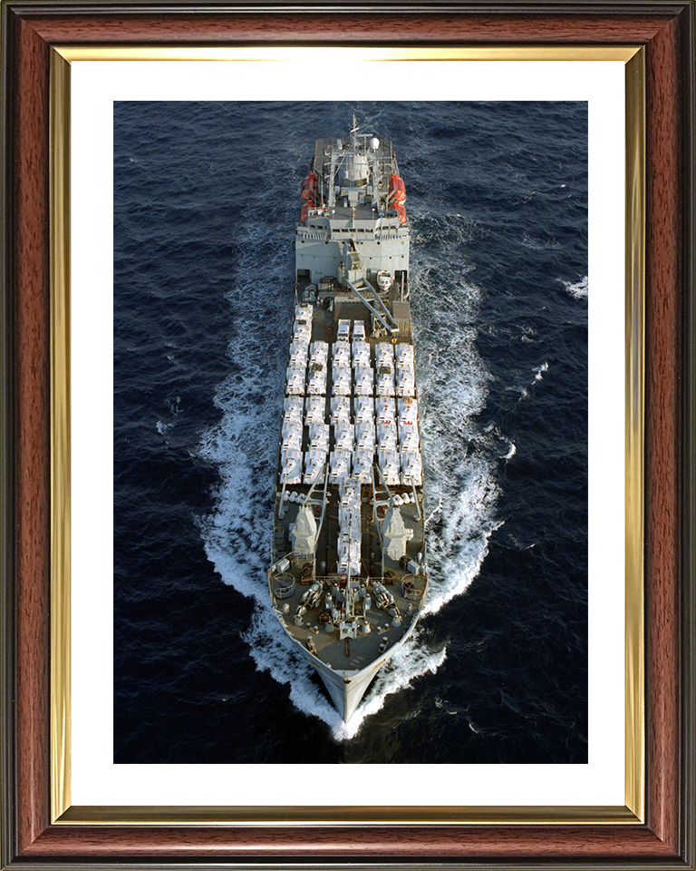 RFA Sir Tristram (L3505) Photo Print - Bow View - Royal Fleet Auxiliary Round Table Class Ship Posters, Prints, & Visual Artwork Hampshire Prints 10 x 8 Classic Frame Yes