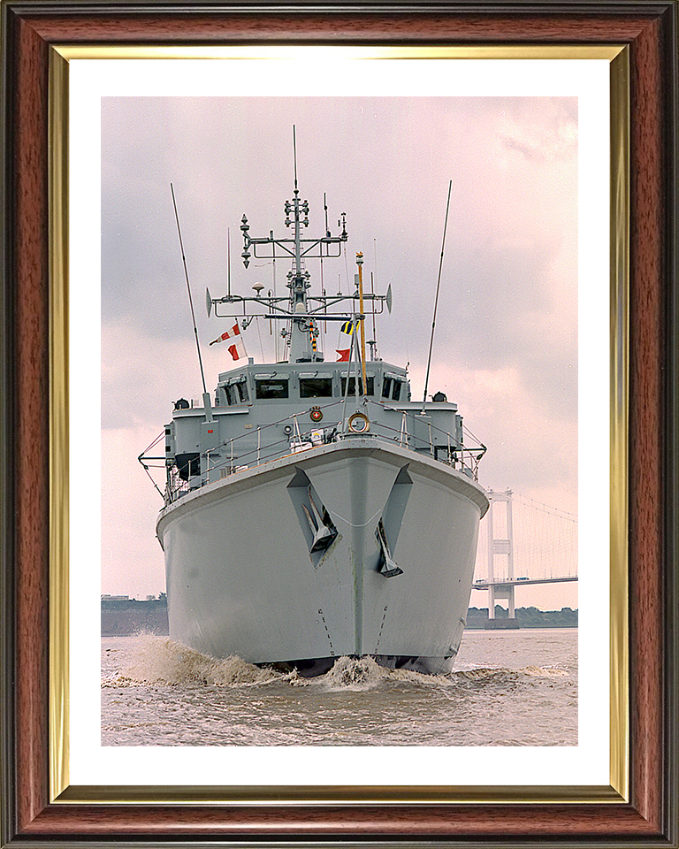 HMS Berkeley (M40) Photo Print - Bow View - Royal Navy Hunt Class Mine Warfare Vessel