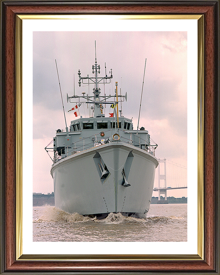 HMS Berkeley (M40) Photo Print - Bow View - Royal Navy Hunt Class Mine Warfare Vessel