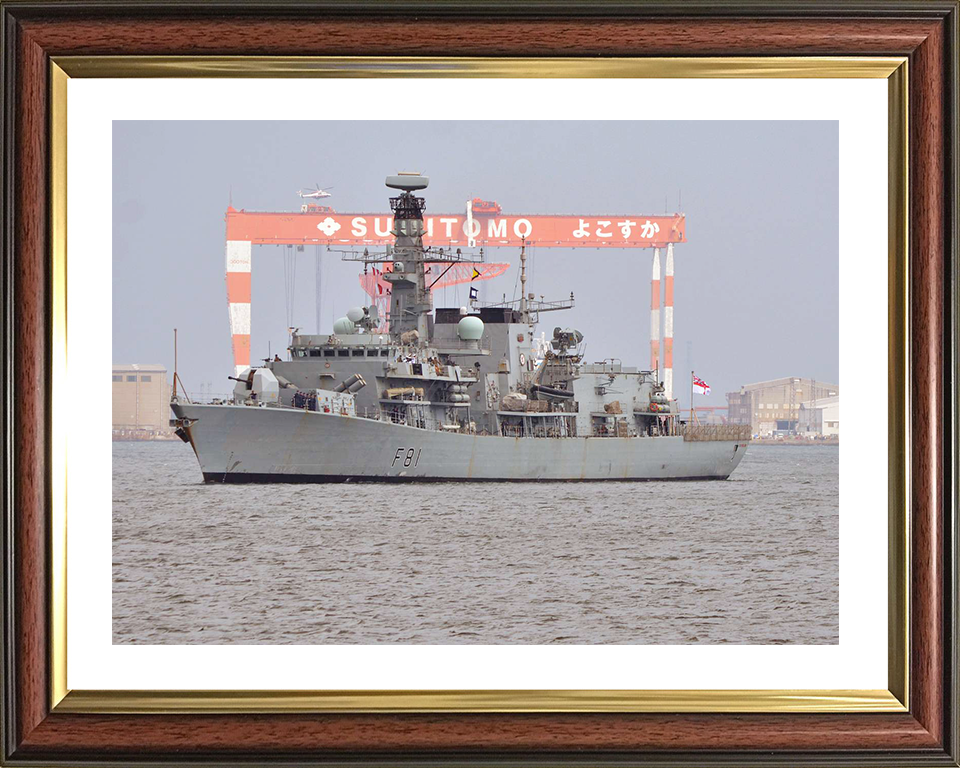 HMS Sutherland (F81) Photo Print - Japan 2018 - Royal Navy Type 23 Frigate Hampshire Prints 10 x 8 Classic Frame Yes