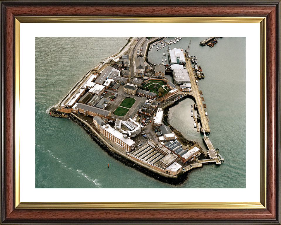 HMS Dolphin Photo Print - Gosport Hampshire 2002 - Royal Navy Shore Establishment Hampshire Prints 10 x 8 Classic Frame Yes