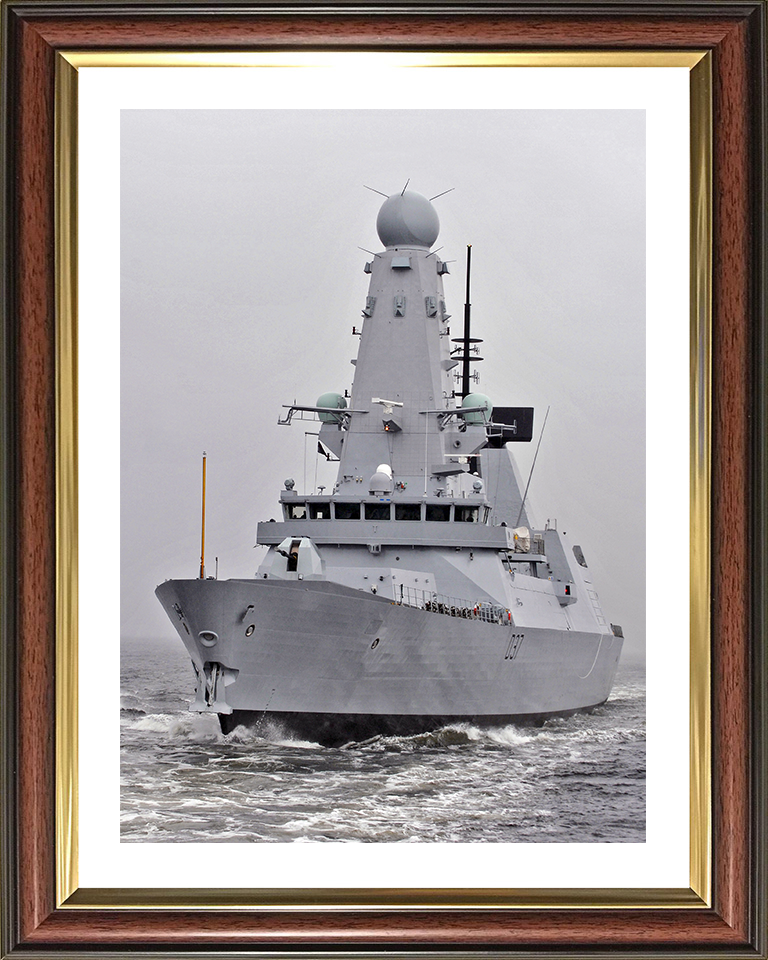 HMS Duncan (D37) Photo Print - Sea Trials - Royal Navy Type 45 Destroyer Hampshire Prints 10 x 8 Classic Frame Yes